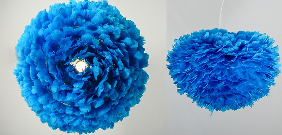 Люстра из перьев Plumage Blue Люстра из перьев Plumage Blue - Loft-Concept в Костроме
