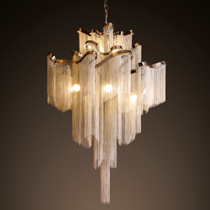 Люстра Ava Chain Atlantis Chandelier Хром Темный хром Золотой Люстра Ava Chain Atlantis Chandelier Хром Темный хром Золотой в Костроме | Loft Concept