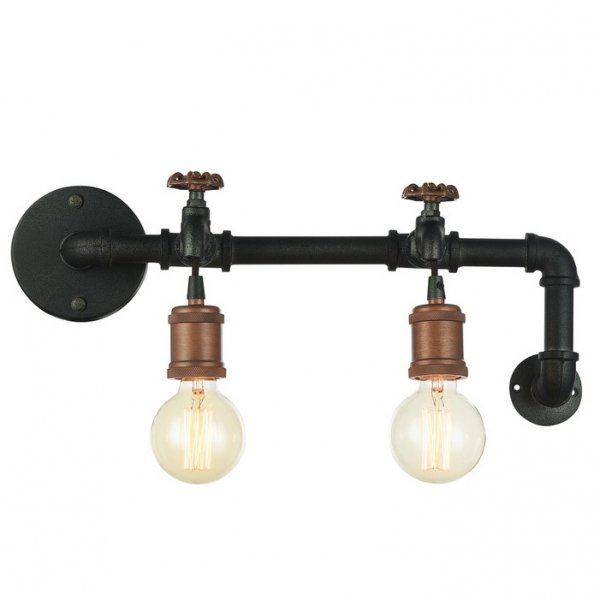 Бра Plumbing Bra Double Черный Бра Plumbing Bra Double Черный в Костроме | Loft Concept