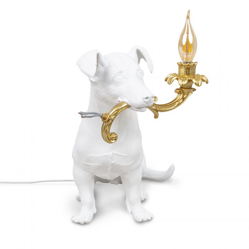 Настольная лампа Seletti Rio Lamp Белый Глянцевое золото Настольная лампа Seletti Rio Lamp Белый Глянцевое золото в Костроме | Loft Concept