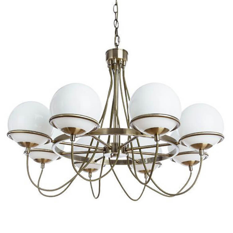 Люстра Melissa Chandelier Bronze Бронза Белый Люстра Melissa Chandelier Bronze Бронза Белый в Костроме | Loft Concept