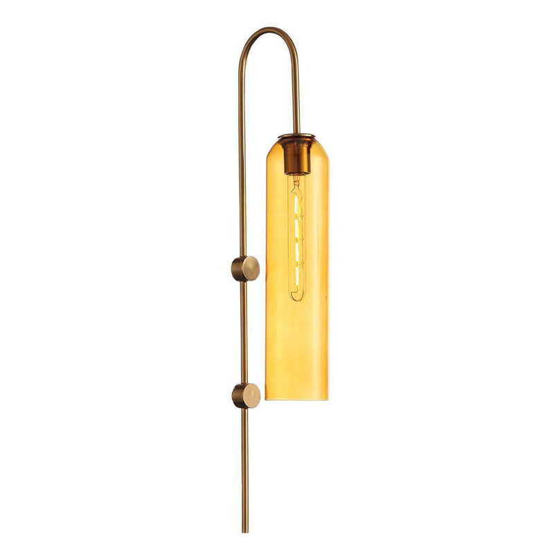 Бра ARTICOLO float Wall Sconce Amber Янтарный Латунь Бра ARTICOLO float Wall Sconce Amber Янтарный Латунь в Костроме | Loft Concept