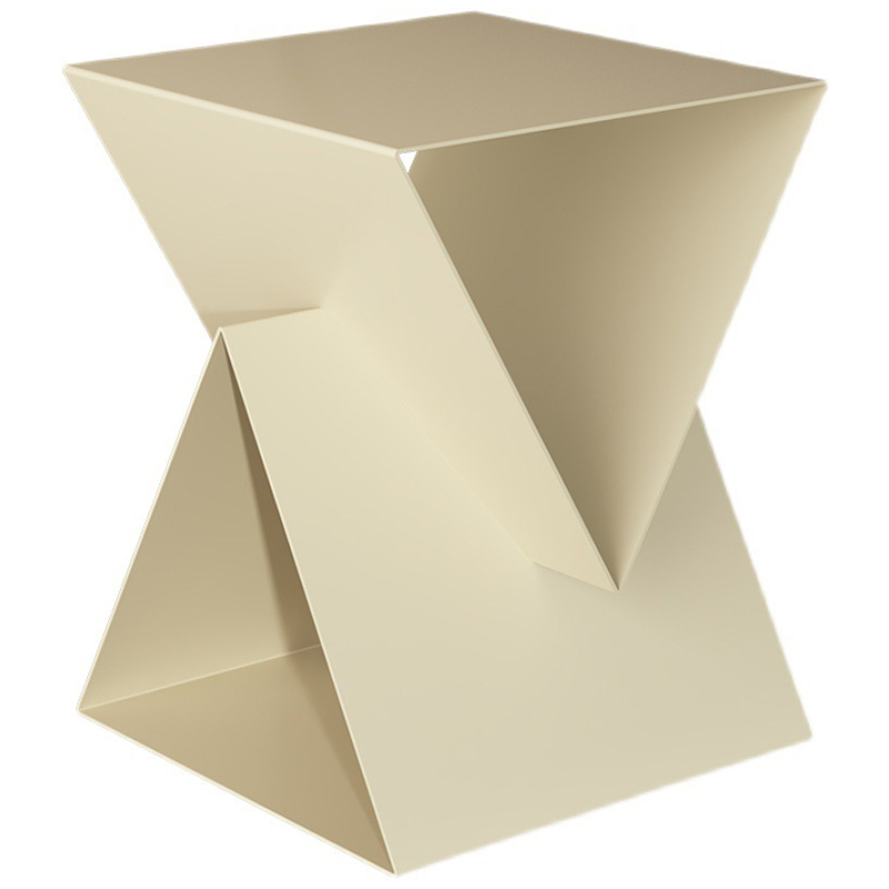 Приставной стол Two Triangles Beige Side Table Бежевый Приставной стол Two Triangles Beige Side Table Бежевый в Костроме | Loft Concept
