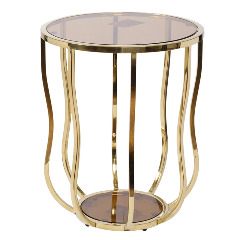 Приставной стол Fedric Side Table gold Глянцевое золото Приставной стол Fedric Side Table gold Глянцевое золото в Костроме | Loft Concept