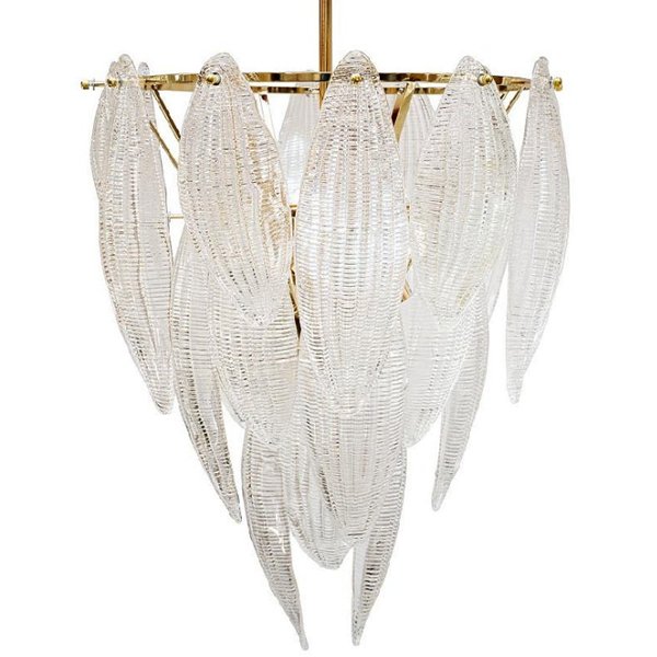 Textured glass Chandelier Глянцевое золото Прозрачный (Transparent) Textured glass Chandelier Глянцевое золото Прозрачный (Transparent) в Костроме | Loft Concept