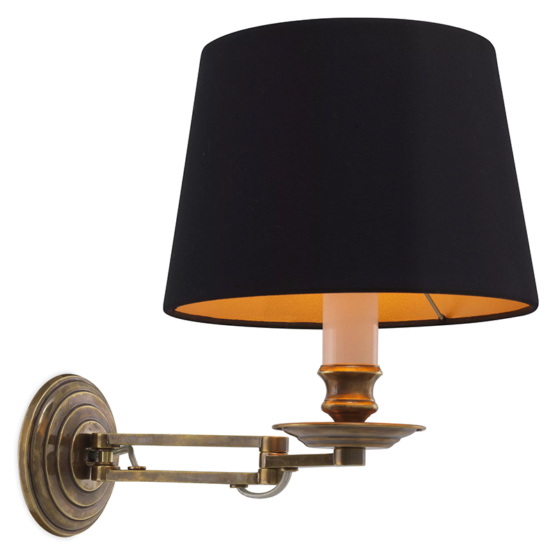 Бра Eichholtz Wall Lamp Eclips Латунь Черный Бра Eichholtz Wall Lamp Eclips Латунь Черный в Костроме | Loft Concept