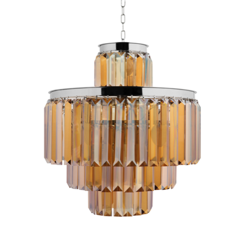 Люстра RH 1920s Odeon Smoke Chandelier 50/4 Янтарь (Amber) Хром Люстра RH 1920s Odeon Smoke Chandelier 50/4 Янтарь (Amber) Хром в Костроме | Loft Concept