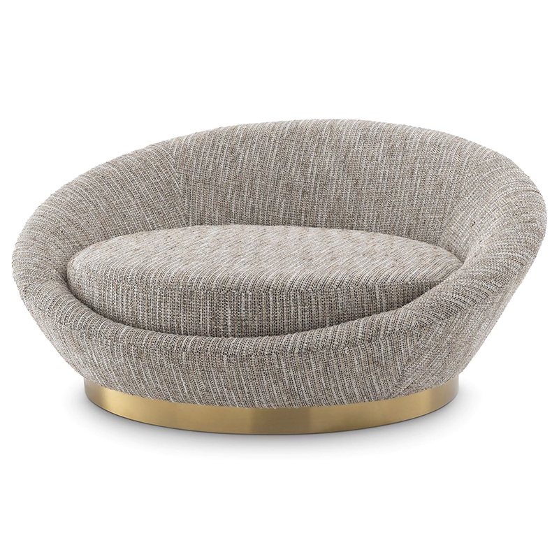 Диван Eichholtz Sofa Duardo Mademoiselle Beige Бежево-серый Латунь Диван Eichholtz Sofa Duardo Mademoiselle Beige Бежево-серый Латунь в Костроме | Loft Concept