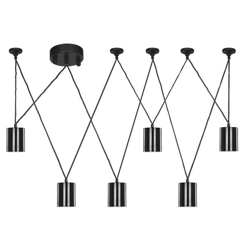 Черная каскадная люстра Wireflow Suspension Черный Черная каскадная люстра Wireflow Suspension Черный в Костроме | Loft Concept