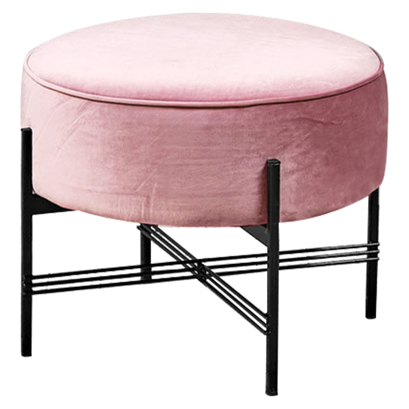 Пуф розовый велюровый Sanjay Velour Pouf Pink Дымчатая Роза Черный Пуф розовый велюровый Sanjay Velour Pouf Pink Дымчатая Роза Черный в Костроме | Loft Concept