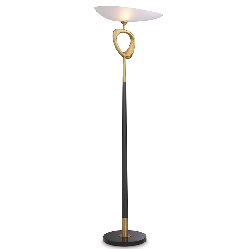 Торшер Eichholtz Floor Lamp Celine Белый Черный Латунь Торшер Eichholtz Floor Lamp Celine Белый Черный Латунь в Костроме | Loft Concept
