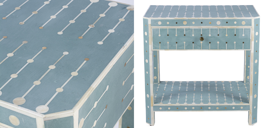 Тумба Sprout Bone Inlay Bedside 1 DRAWER Тумба Sprout Bone Inlay Bedside 1 DRAWER - Loft-Concept в Костроме