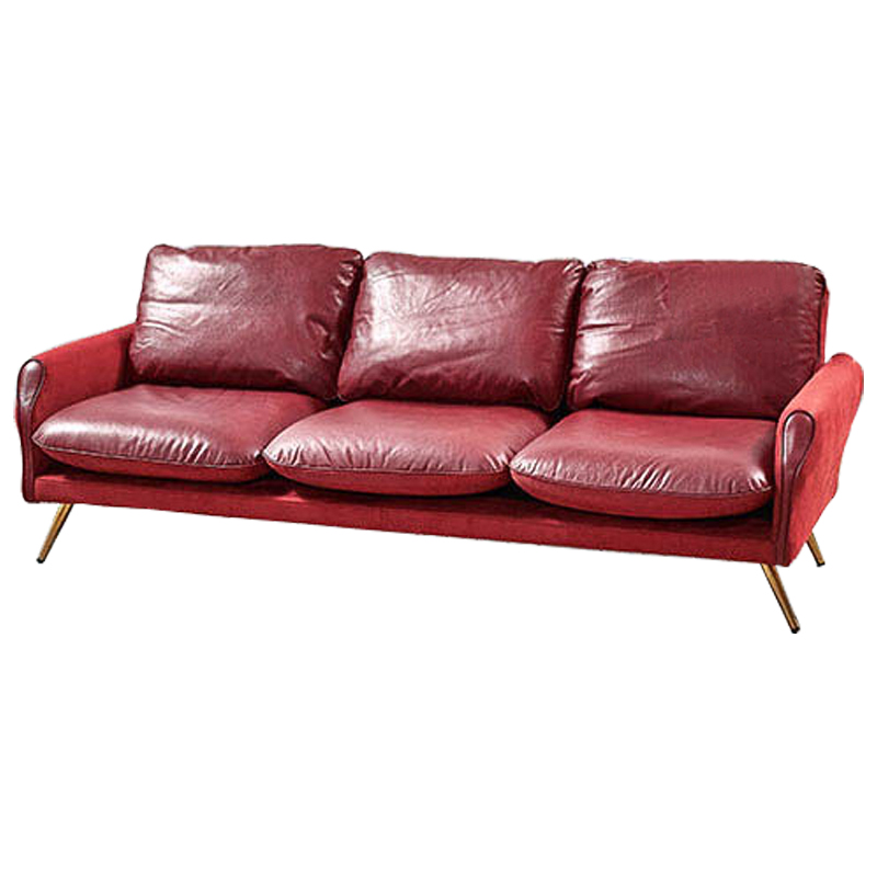 Диван Arnaldo Sofa Красный Золотой Диван Arnaldo Sofa Красный Золотой в Костроме | Loft Concept