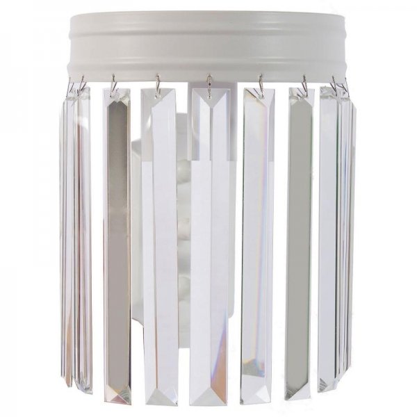 Настенная лампа RH Odeon Clear Glass White Bra Белый Прозрачное Стекло Настенная лампа RH Odeon Clear Glass White Bra Белый Прозрачное Стекло в Костроме | Loft Concept