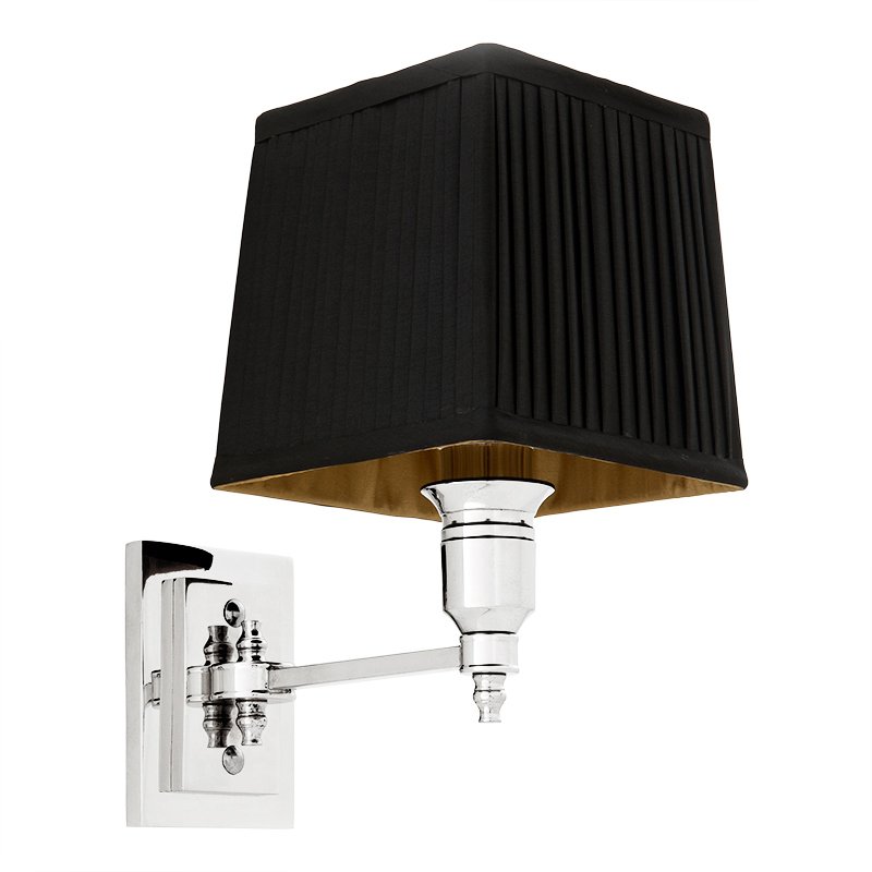 Бра Wall Lamp Lexington Single Nickel+Black Никель Черный Бра Wall Lamp Lexington Single Nickel+Black Никель Черный в Костроме | Loft Concept