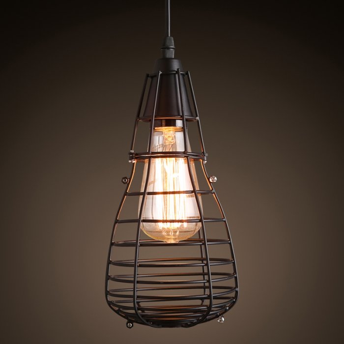 Подвесной светильник Pear Cage Pendant Черный Подвесной светильник Pear Cage Pendant Черный в Костроме | Loft Concept