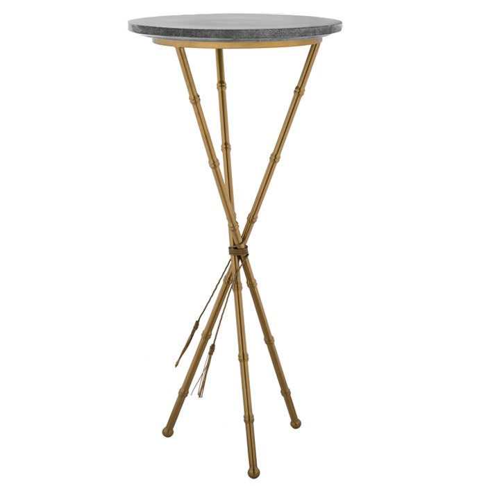 Green Stingray Skin Side Tables Gray Серый Золотой Green Stingray Skin Side Tables Gray Серый Золотой в Костроме | Loft Concept