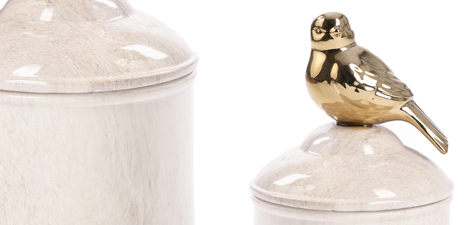 Ваза c крышкой Marble Bird Ваза c крышкой Marble Bird - Loft-Concept в Костроме