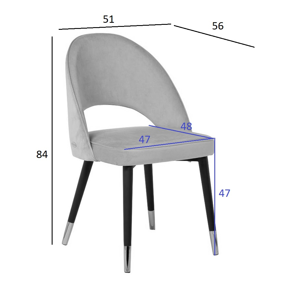 Стул велюровый серо-бежевый Schelde Gray Beige в Костроме