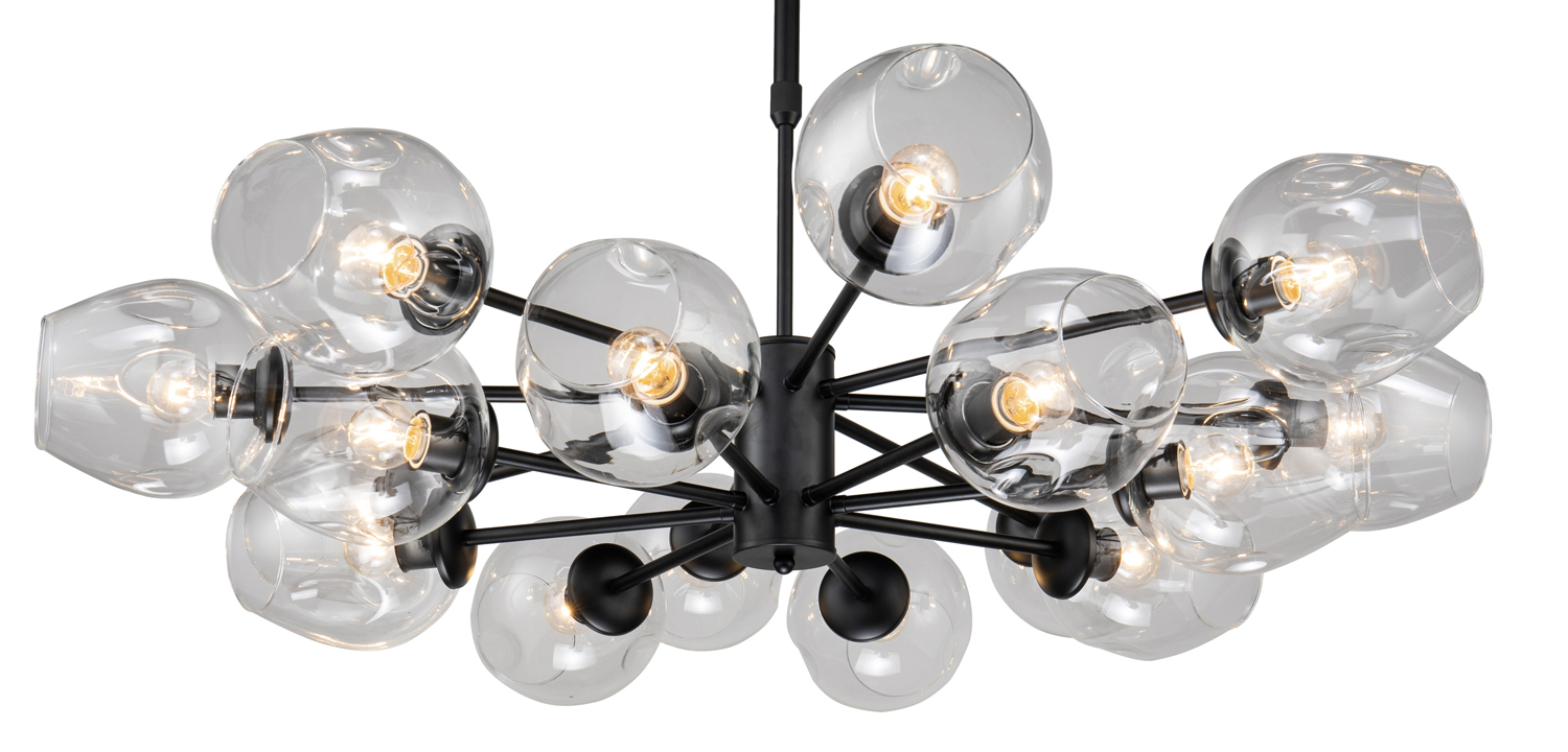 Люстра Branching Bubble Chandelier black 16 - фото