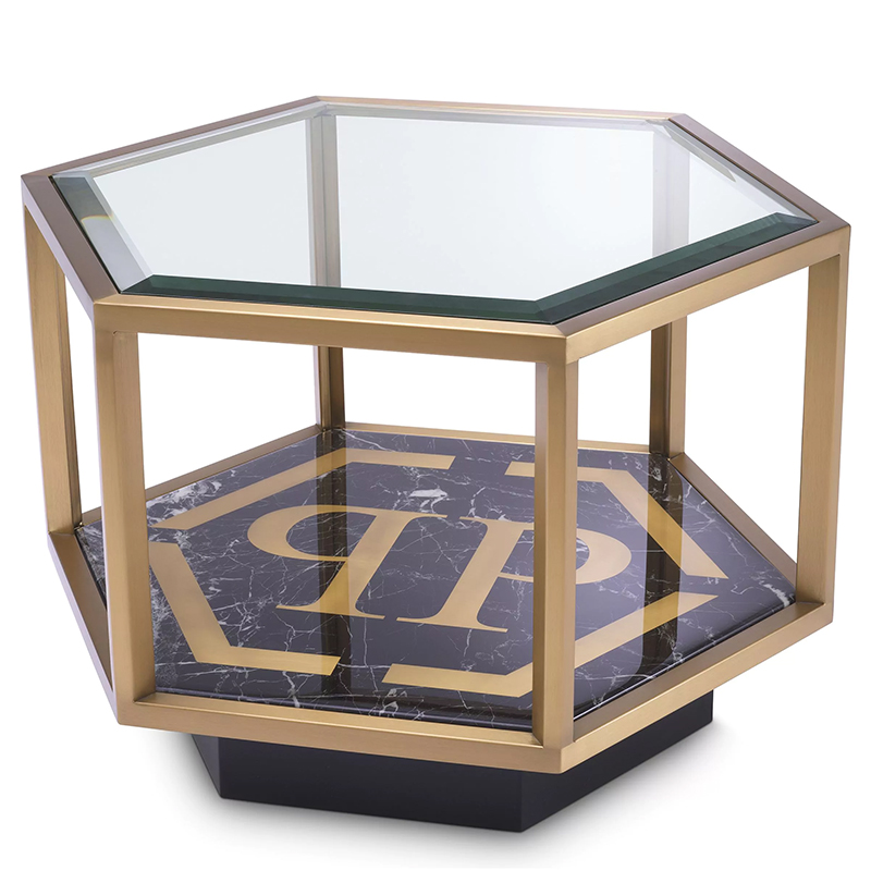 Приставной стол Philipp Plein Side Table Falcon View Черный Мрамор Nero Золотой Прозрачное Стекло Приставной стол Philipp Plein Side Table Falcon View Черный Мрамор Nero Золотой Прозрачное Стекло в Костроме | Loft Concept