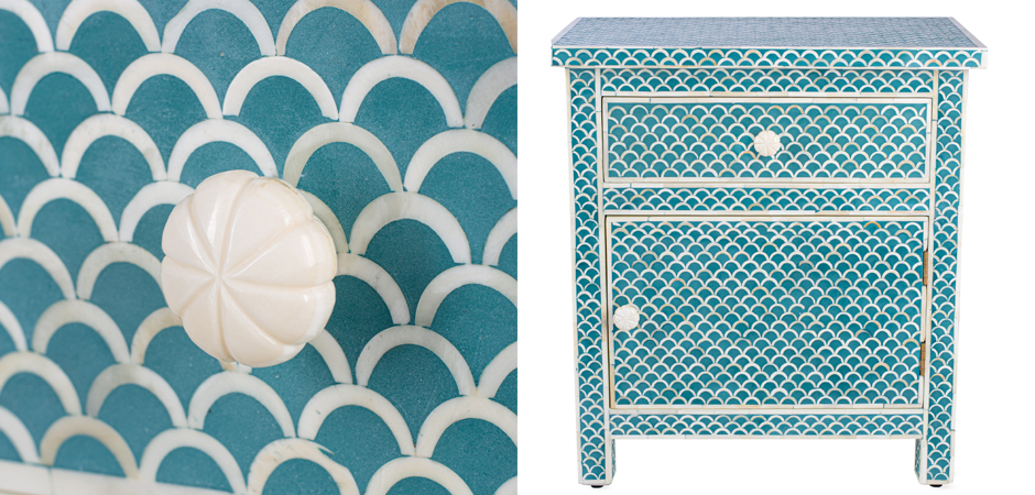 Тумба bone fish scale inlay cupboard Тумба bone fish scale inlay cupboard - Loft-Concept в Костроме