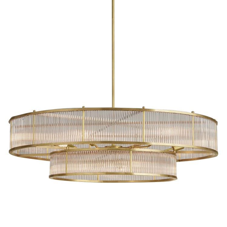 Люстра RH Marais Round Chandelier Латунь Прозрачный Люстра RH Marais Round Chandelier Латунь Прозрачный в Костроме | Loft Concept