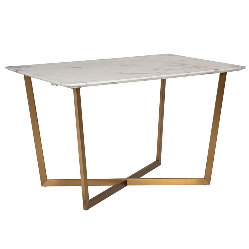 Обеденный стол Dining table Jacques White Белый Золотой Обеденный стол Dining table Jacques White Белый Золотой в Костроме | Loft Concept