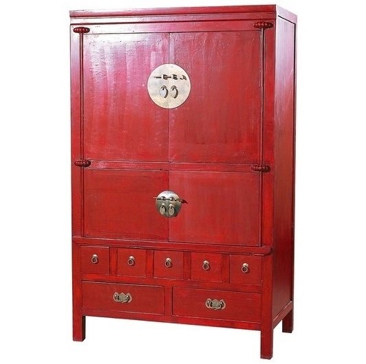 Шкаф в китайском стиле Red Box Красный Шкаф в китайском стиле Red Box Красный в Костроме | Loft Concept
