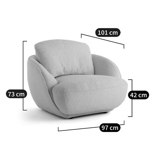 Полукруглое кресло из обивки меланж Halle Melange Armchair Полукруглое кресло из обивки меланж Halle Melange Armchair в Костроме