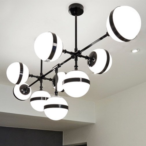 Люстра Peggy Futura suspension lamps Hangar Design Черный Молочный Люстра Peggy Futura suspension lamps Hangar Design Черный Молочный в Костроме | Loft Concept