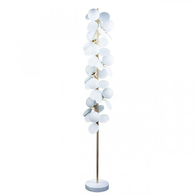 Торшер MATISSE Floor Lamp White Золотой Белый в Костроме | Loft Concept 