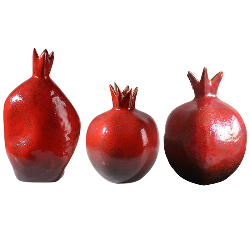 Декоративная статуэтка Pomegranate Statuette Красный Золотой Декоративная статуэтка Pomegranate Statuette Красный Золотой в Костроме | Loft Concept