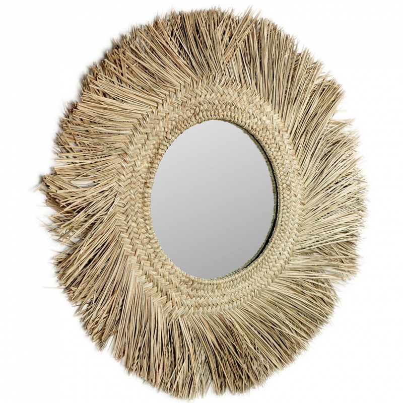 Зеркало сплетенное вручную Handmade Mirror Light Safari Древесина Зеркало сплетенное вручную Handmade Mirror Light Safari Древесина в Костроме | Loft Concept