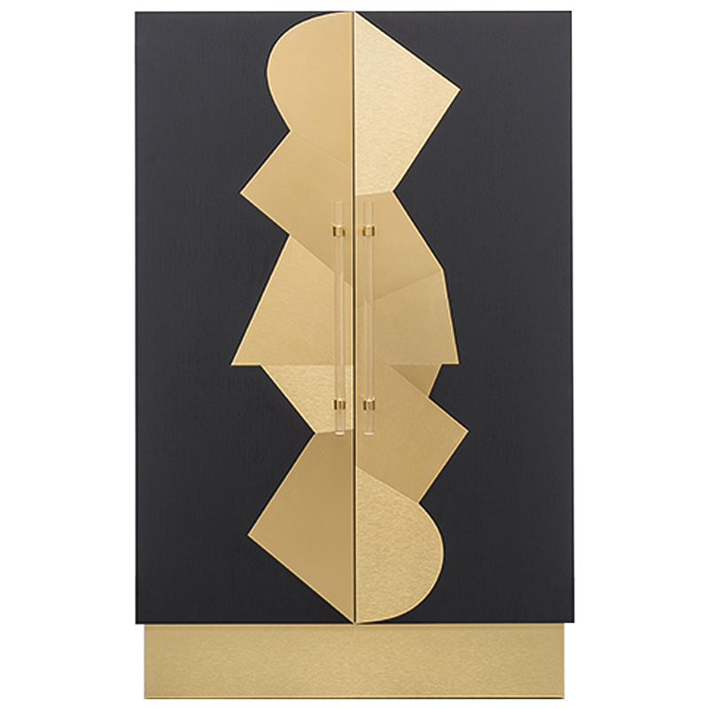 Шкаф COCO ARMOIRE Черный Латунь Прозрачный Шкаф COCO ARMOIRE Черный Латунь Прозрачный в Костроме | Loft Concept