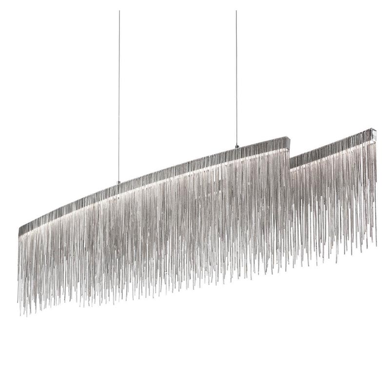 Люстра Atlantis Chain Chandelier Line Chrome Хром в Костроме | Loft Concept 