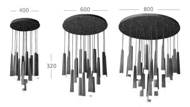Люстра Wooden Glowworm Round Люстра Wooden Glowworm Round в Костроме