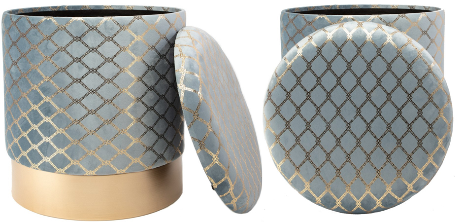 Пуф PUF Upholstery Gold Mesh голубой Пуф PUF Upholstery Gold Mesh голубой - Loft-Concept в Костроме