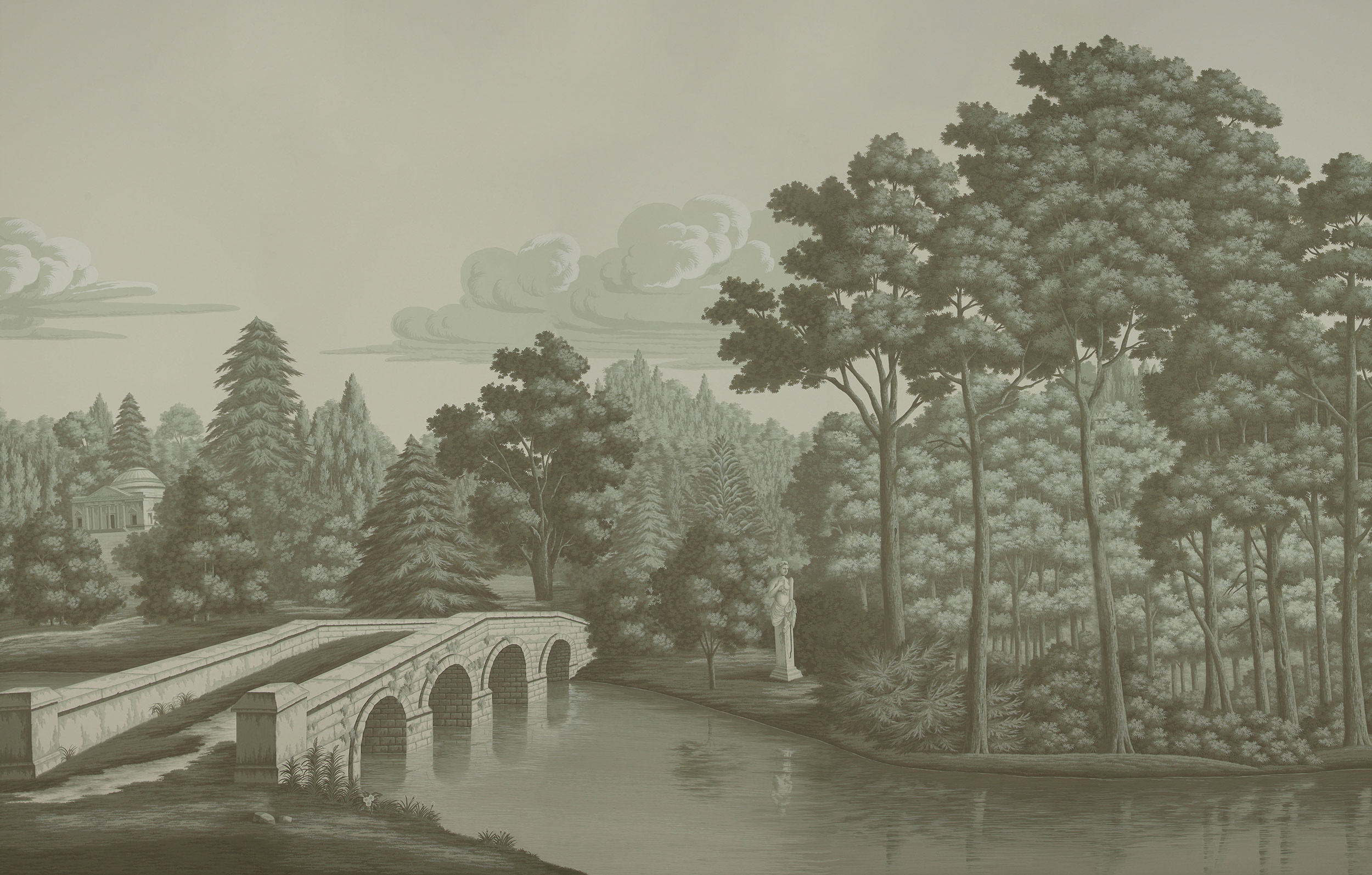 Обои ручная роспись English Landscape Crystal Grey on scenic paper Обои ручная роспись English Landscape Crystal Grey on scenic paper - постер Loft-Concept в Костроме