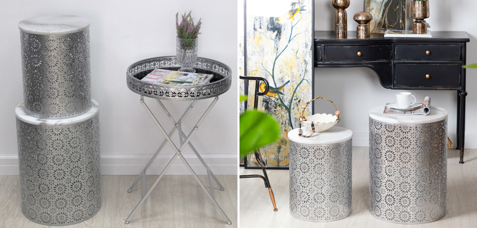 Приставной Стол Artesia Table с белым мрамором Приставной Стол Artesia Table с белым мрамором - Loft-Concept в Костроме