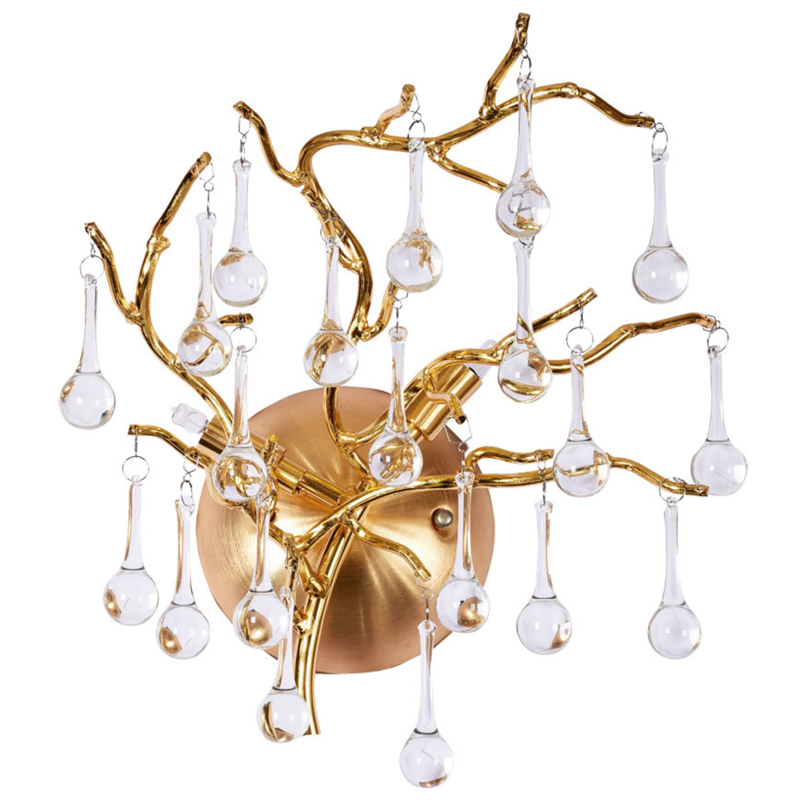 Бра Droplet Gold Wall Lamp Золотой Прозрачное Стекло Бра Droplet Gold Wall Lamp Золотой Прозрачное Стекло в Костроме | Loft Concept