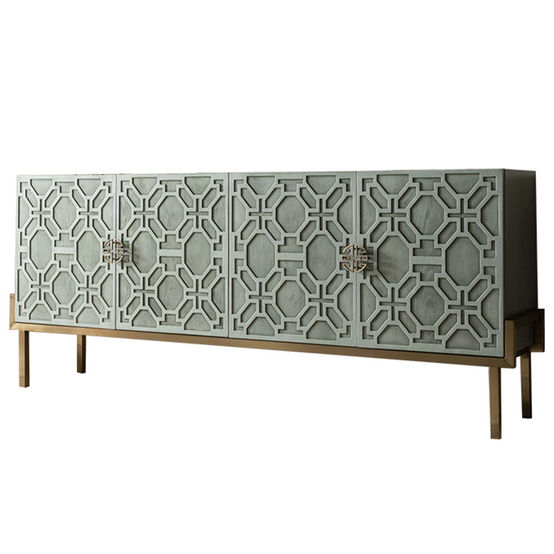 Комод Aveline Wood Chest of Drawers Зеленый Латунь Комод Aveline Wood Chest of Drawers Зеленый Латунь в Костроме | Loft Concept