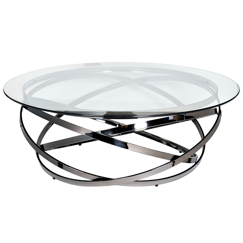 Кофейный стол Santino Coffee Table Нержавеющая сталь Прозрачное Стекло Кофейный стол Santino Coffee Table Нержавеющая сталь Прозрачное Стекло в Костроме | Loft Concept