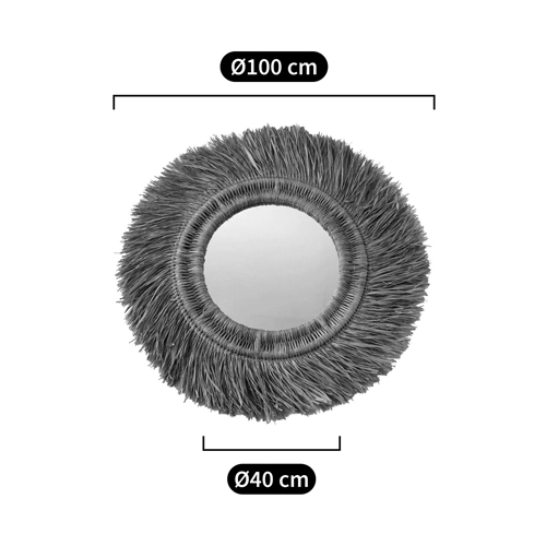 Зеркало из ротанга и сизаля WICKER MIRROR 100 в Костроме