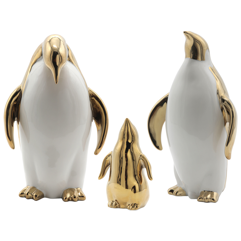 Декор Penguin Золотой Белый Декор Penguin Золотой Белый в Костроме | Loft Concept