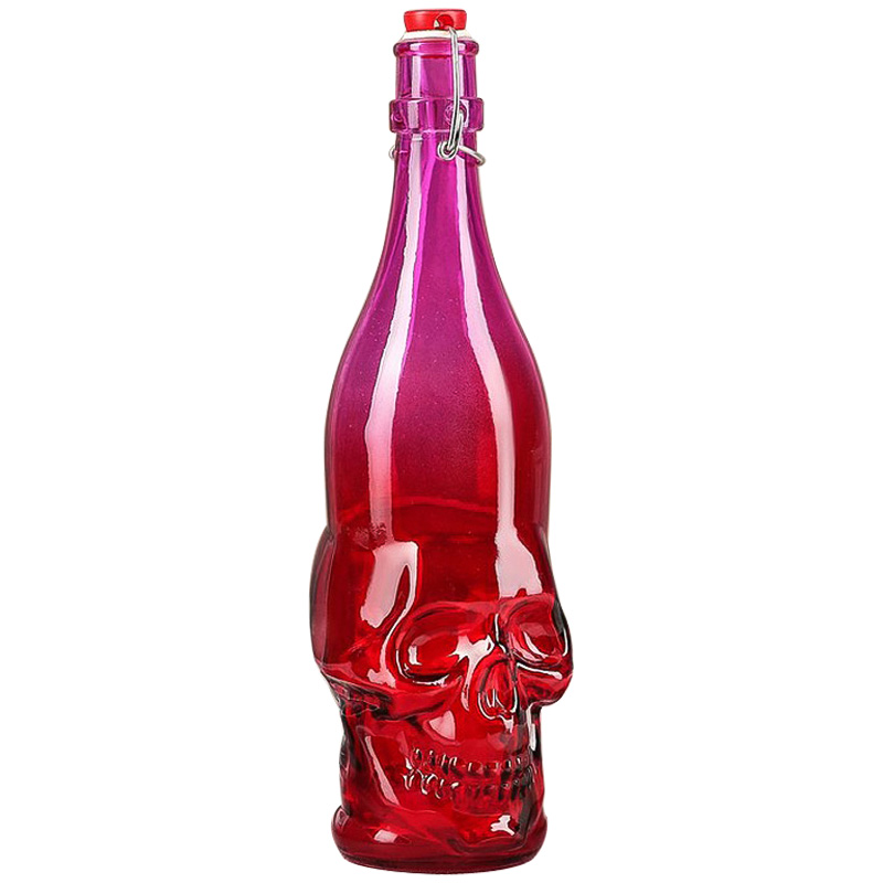 Бутылка с крышкой Scull Красный Розовый Бутылка с крышкой Scull Красный Розовый в Костроме | Loft Concept