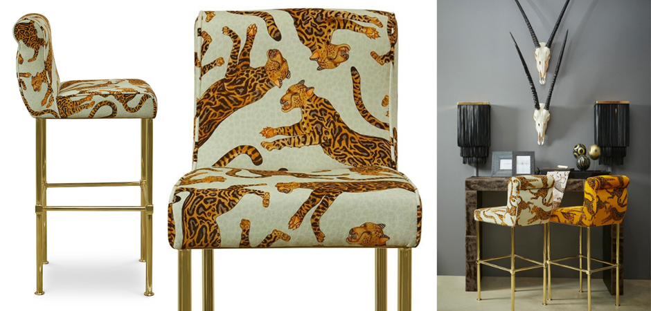 Барный Стул Сафари с орнаментом Kings Stone Bar Stool Барный Стул Сафари с орнаментом Kings Stone Bar Stool - Loft-Concept в Костроме