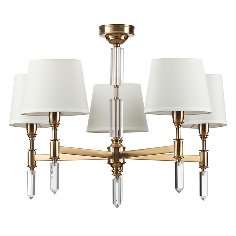 Люстра Ramona White Chandelier Бронза Белый Люстра Ramona White Chandelier Бронза Белый в Костроме | Loft Concept