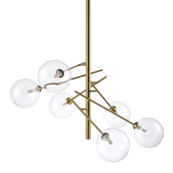 Люстра Gallotti & Radice Straight 6 Бронза Прозрачное Стекло Люстра Gallotti & Radice Straight 6 Бронза Прозрачное Стекло в Костроме | Loft Concept