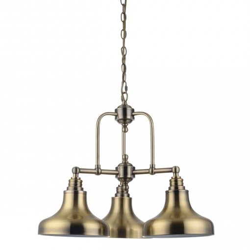 Люстра Bell Marine Chandelier 3 Латунь Античная полированная Люстра Bell Marine Chandelier 3 Латунь Античная полированная в Костроме | Loft Concept